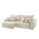Ver imagem 2 de Sofá Ágata Linho Dois Módulos de 90 Cm B25 Meu Sofá Online A302 Linho Branco
