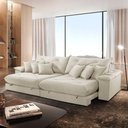 Ver imagem 1 de Sofá Ágata Linho Dois Módulos de 90 Cm B25 Meu Sofá Online A302 Linho Branco