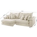 Ver imagem 5 de Sofá Ágata Linho Dois Módulos de 90 Cm B25 Meu Sofá Online A302 Linho Branco