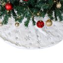 Ver imagem 1 de Saia para Árvore de Natal de Veludo Pelo Alto Branco 90cm