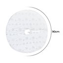 Ver imagem 3 de Saia para Árvore de Natal de Veludo Pelo Alto Branco 90cm