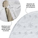 Ver imagem 4 de Saia para Árvore de Natal de Veludo Pelo Alto Branco 90cm