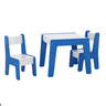 Conjunto de Mesa com 2 Cadeiras Goiania Branco Azul - 3