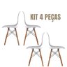 Conjunto 4 Cadeiras Eiffel Pés Madeira Maciça Urban Wood Elomio Branco - 6