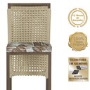 Ver imagem 3 de Mesa Bistrô e 4 Banquetas Roma Marrom Corda Náutica Estofado 6 Trama Original