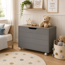 Ver imagem 1 de Baú Brinquedo Toy MDF com Tampa Cinza 51701 Matic