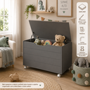Ver imagem 4 de Baú Brinquedo Toy MDF com Tampa Cinza 51701 Matic