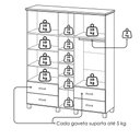 Ver imagem 5 de Guarda Roupa Casal 10 Portas com Espelho 195 Cm Madeira Macica Taeda 1145c Castanho Festra