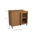 Ver imagem 2 de Armário de Cozinha Balcão de Canto 1 Porta 98cm C/ Tampo e Pés Cb1373 Vibra Kappesberg