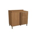 Ver imagem 1 de Armário de Cozinha Balcão de Canto 1 Porta 98cm C/ Tampo e Pés Cb1373 Vibra Kappesberg