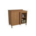 Ver imagem 3 de Armário de Cozinha Balcão de Canto 1 Porta 98cm C/ Tampo e Pés Cb1373 Vibra Kappesberg