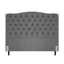Ver imagem 2 de Cabeceira de Cama Box Viúva 128 Cm Dunas Casavezi Suede Veludo Cinza Escuro