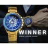 Relógio Winner Masculino Steampunk Automático Prata e Branco T-Winner 517 - 3