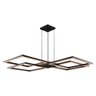 Lustre Pendente Perfil Led 96w Design Moderno Quarto Sala Escritório Bivolt Preto Luz Amarela 3000k - 1