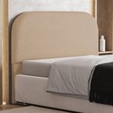 Ver imagem 2 de Cabeceira Cama Box King 195cm Orgânica Lanna W01 Linho Bege Escuro - Lyam Decor