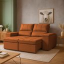 Ver imagem 4 de Sofá Retrátil Reclinável Boni 2 Lugares 190cm Terracota Veludo Loja Sheep