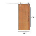 Ver imagem 3 de Porta Correr 12 Trilho Soft Aparente Puxador Tubo 60cm 120cm x 210cm Esquerdo Belíssima Rodam Branco