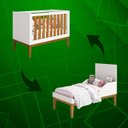 Ver imagem 5 de Berco Noah Classic Branco Fosco com Savana - Moveisaqui