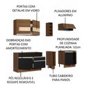 Ver imagem 5 de Armário de Cozinha Completa 220cm Rustic/Preto/Rustic Parma Madesa 02