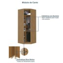 Ver imagem 4 de Guarda Roupa Modulado de Canto 4 Portas 3 Peças Decor Marrom/Freijó/Off White