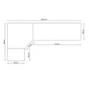 Ver mais imagens de Guarda Roupa Modulado de Canto 4 Portas 3 Peças Decor Marrom/Freijó/Off White
