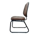 Ver imagem 2 de Poltrona Cadeira Escritório Diretor Fixa Costurada Base Ski