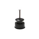 Ver imagem 1 de Kit 100 Roldanas Isoladas Preta C/prego 24mm para Arames Eletrificados em Pead Rd24 - Zebu 3012-0