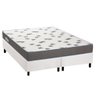 Cama Box King: Colchão Espuma Ortobom D33 Light Saúde + Base Crc Courano White(186x198) - 1