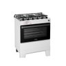 Fogão Esmaltec 5 Bocas Ideal Master Mesa Inox Tampa de Vidro Forno 84 Litros Branco T5itb Bivolt - 2