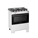 Ver imagem 2 de Fogão Esmaltec 5 Bocas Ideal Master Mesa Inox Tampa de Vidro Forno 84 Litros Branco T5itb Bivolt