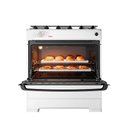 Ver mais imagens de Fogão Esmaltec 5 Bocas Ideal Master Mesa Inox Tampa de Vidro Forno 84 Litros Branco T5itb Bivolt