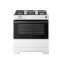 Ver imagem 1 de Fogão Esmaltec 5 Bocas Ideal Master Mesa Inox Tampa de Vidro Forno 84 Litros Branco T5itb Bivolt