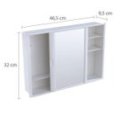 Ver imagem 3 de Armário Plástico Versátil Porta de Correr 32 x 46,5 x 9,5 cm 