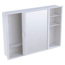 Ver imagem 2 de Armário Plástico Versátil Porta de Correr 32 x 46,5 x 9,5 cm Branco