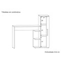 Ver imagem 2 de Mesa Escrivaninha 1 Porta Estilare Móveis Branco Com Off White