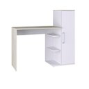 Ver imagem 1 de Mesa Escrivaninha 1 Porta Estilare Móveis Branco Com Off White