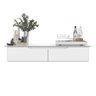Rack Suspenso Pequeno Painel Parede Sala Tv Estante Quarto:branco/freijó - 5