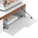 Ver imagem 4 de Rack Suspenso Pequeno Painel Parede Sala Tv Estante Quarto:branco/freijó