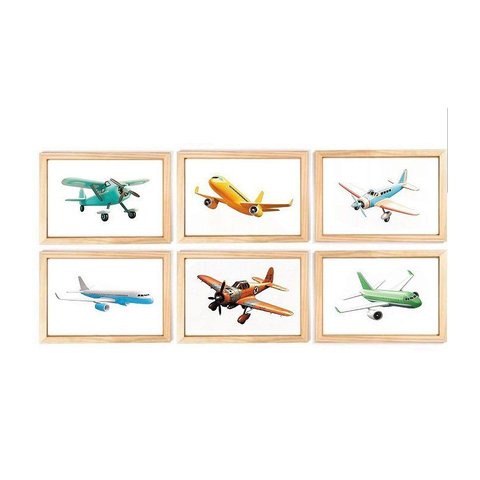 Kit Quadro Infantil Avião Aviação Decorativo Quarto Menino Criança Enxoval Bebê
