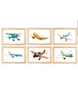 Ver imagem 1 de Kit Quadro Infantil Avião Aviação Decorativo Quarto Menino Criança Enxoval Bebê