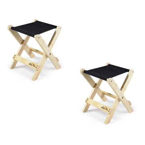 Kit 2 Banquetas Camping Madeira Maciça Sereno