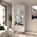 Ver imagem 1 de Cristaleira 680x1730x400 mm Curve Cinza/Off White