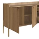 Ver imagem 5 de Balcão Buffet 139cm 2 Portas 2 Gavetas Pé Madeira Oslo Hanover 37969E