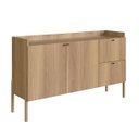 Ver imagem 7 de Balcão Buffet 139cm 2 Portas 2 Gavetas Pé Madeira Oslo Hanover 37969E