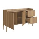 Ver imagem 4 de Balcão Buffet 139cm 2 Portas 2 Gavetas Pé Madeira Oslo Hanover 37969E