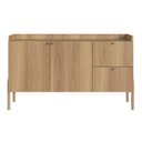 Ver imagem 1 de Balcão Buffet 139cm 2 Portas 2 Gavetas Pé Madeira Oslo Hanover 37969E
