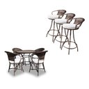 Ver imagem 1 de Conjunto Arcobalena Duna Cru + 3 Banquetas Duna Cru Giratórias para Área Externa Jardim