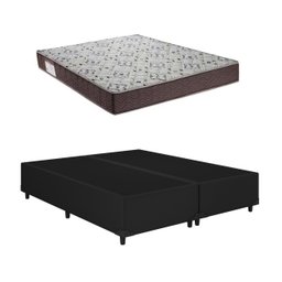 Cama Box Casal Bipartido Iso 150 Espuma D45 138x188 Preto - Ortobom - 1