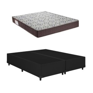 Cama Box Casal Bipartido Iso 150 Espuma D45 138x188 Preto - Ortobom