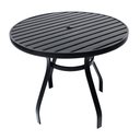 Ver imagem 1 de Mesa 90cm Tampo Ripado Alumínio Área Externa Piscina Jardim Jantar
